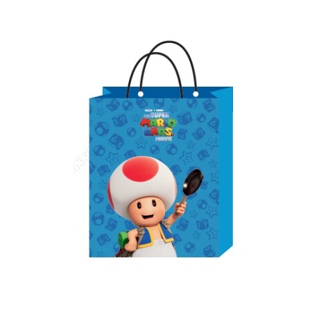Bolsa de regalo L Mario bros azul