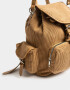 Mochilas Urbanas Mochila Solapa Corderoy Camel - Marron Camel