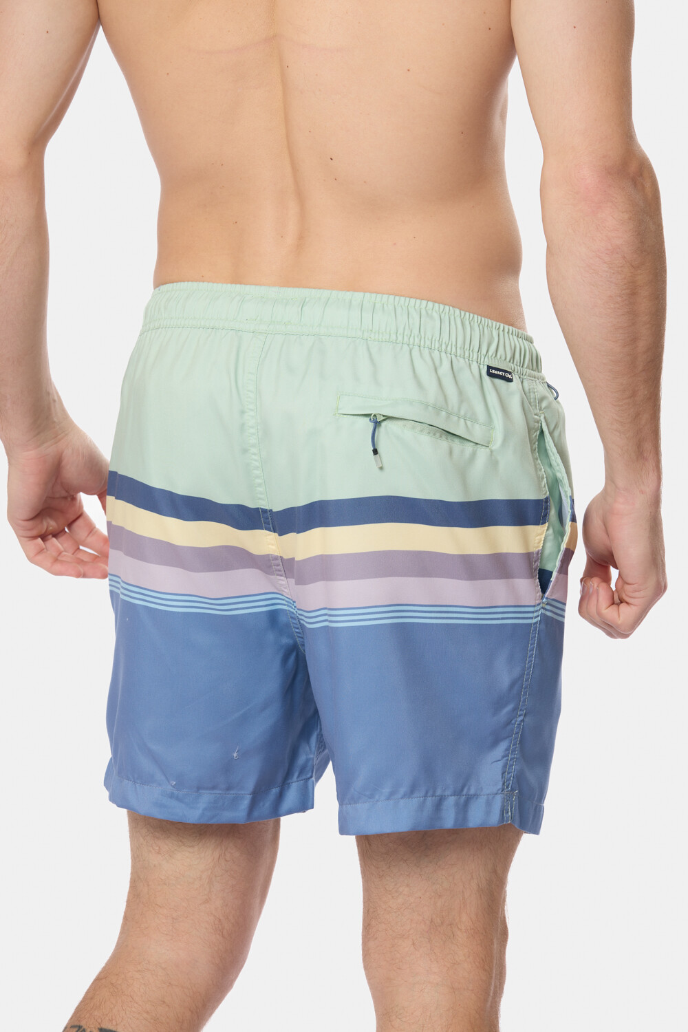 SHORT DE BAÑO RAYADO Piedra