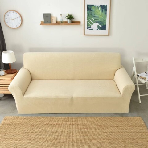 Funda sillón 3 cuerpos lisa crema