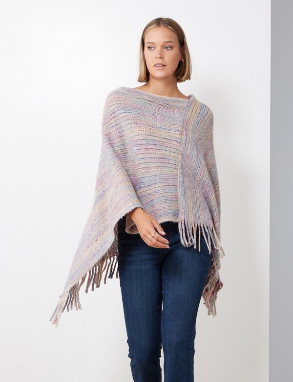 Poncho Brillo LAVANDA/MULTI
