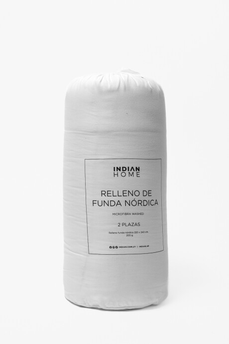Relleno Funda Nórdica 2 Plazas Microfibra Washed Blanco