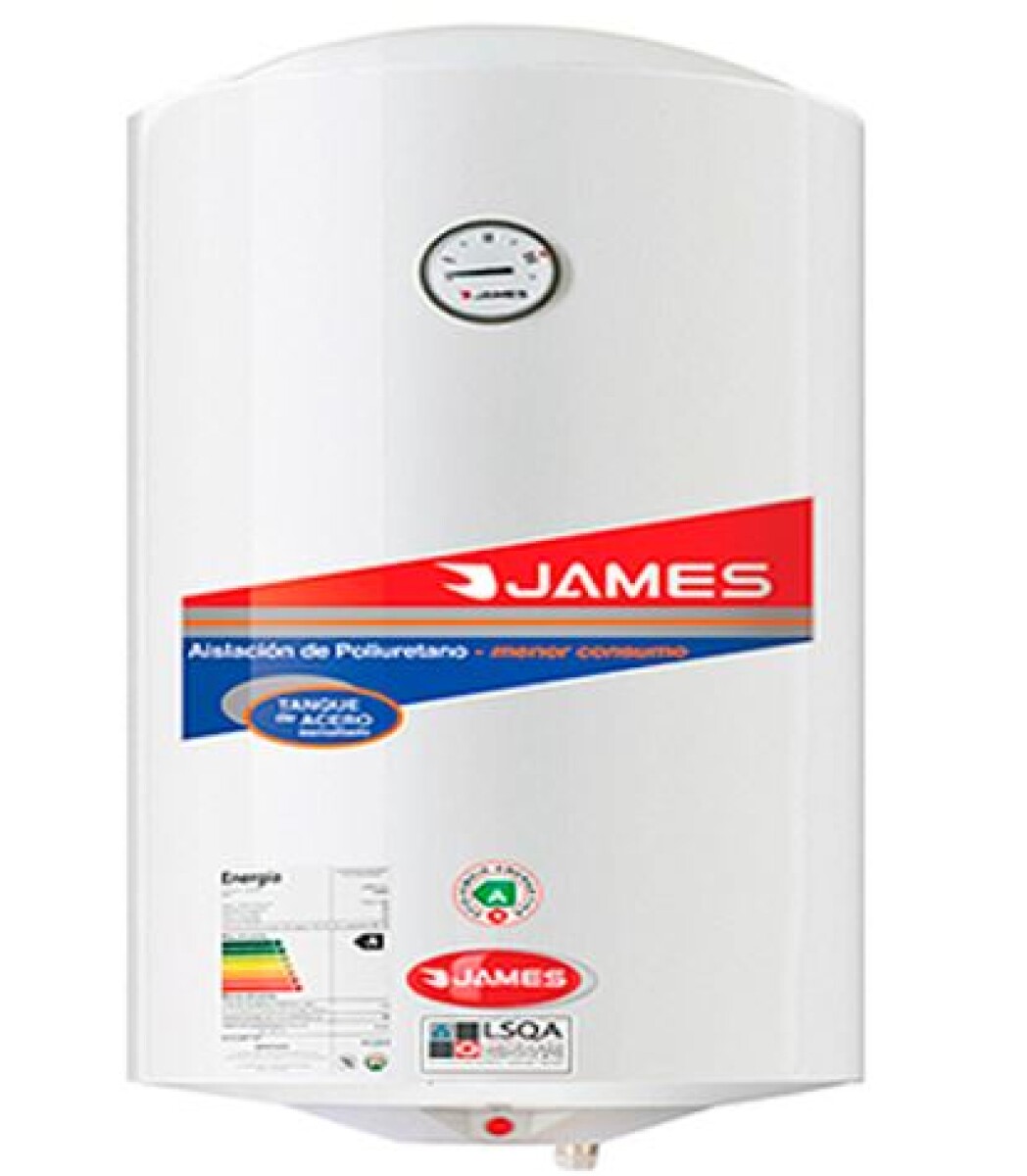 TERMOTANQUE JAMES 80 L ACERO Cilindrico 