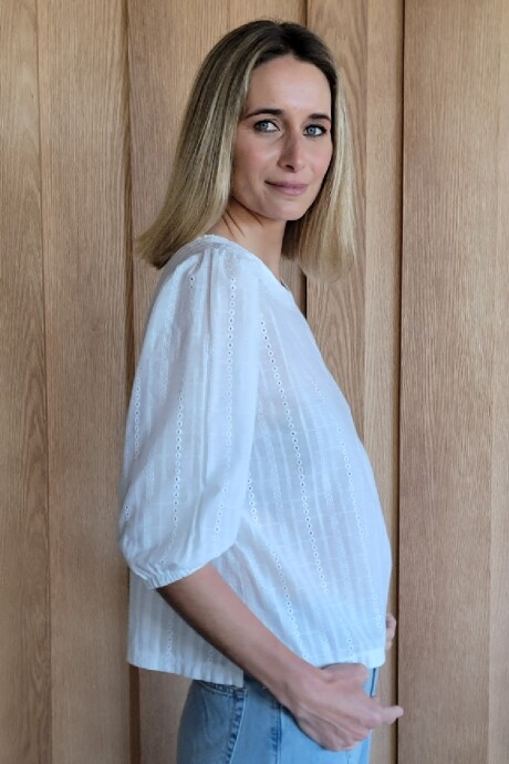 Remera Rose Broderie Blanco