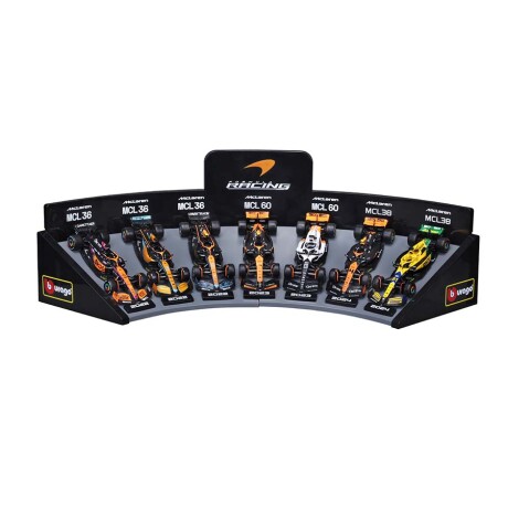 Pack X7 Vehículos Bburago F1 Stand Mclaren 38169 001