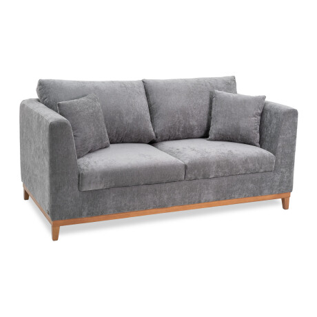 Sofá Belfast - Tela Microfibra - 2 cuerpos 2222 (Grafito)