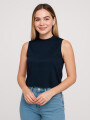 Musculosa Izela Gris Melange Oscuro