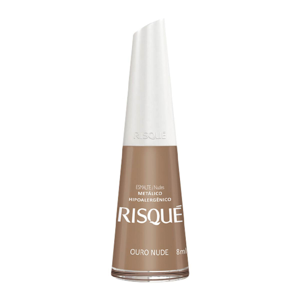 RISQUE ESMALTE DE UÑAS OURO NUDE X 8 ML única