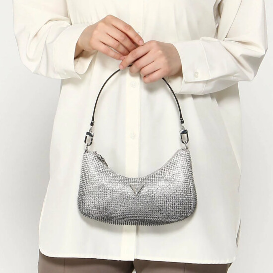 Cartera Guess Zalina Chica Plata 0