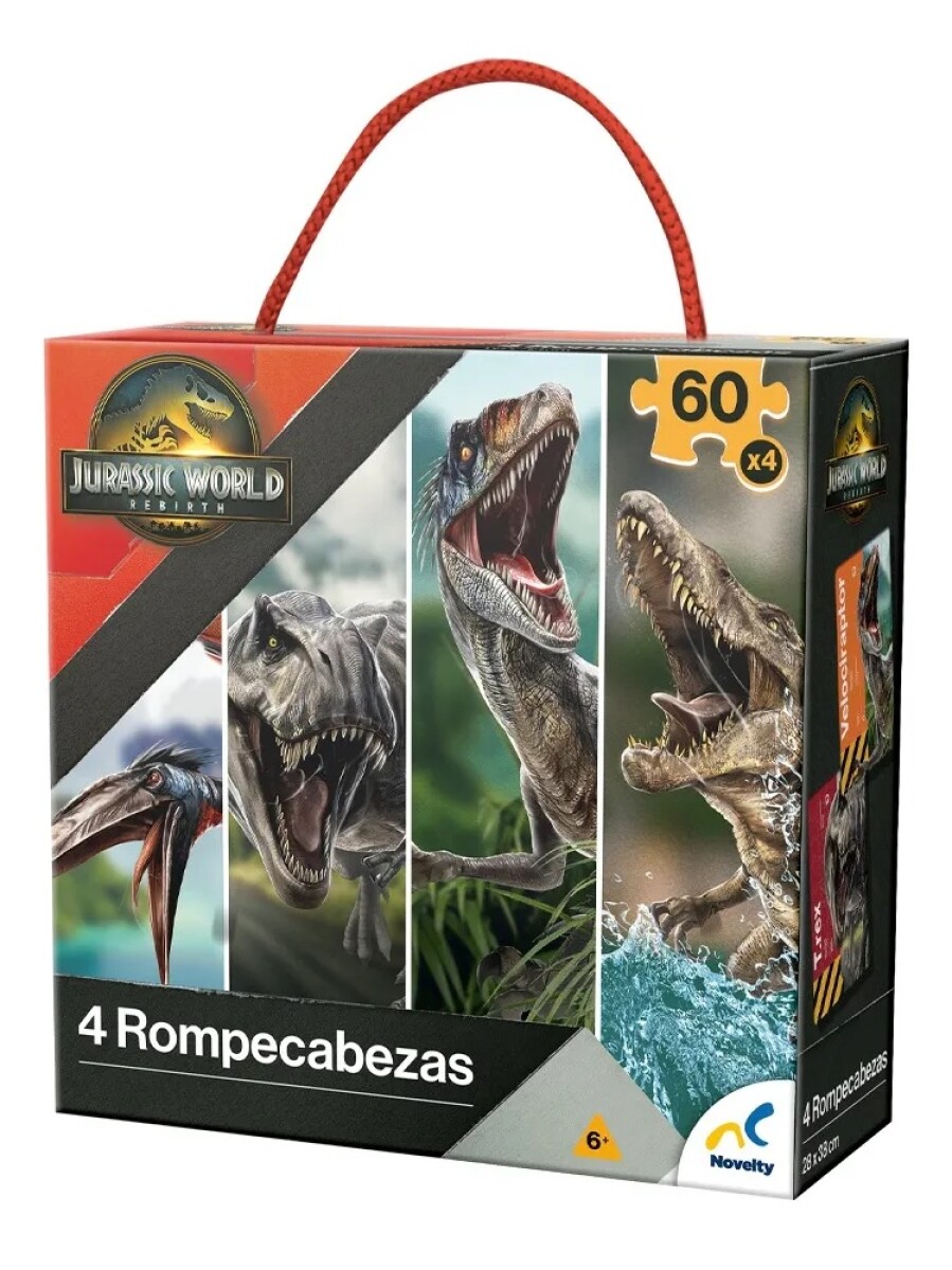 Rompecabezas 4 En 1 Jurassic World 60 Pzs 