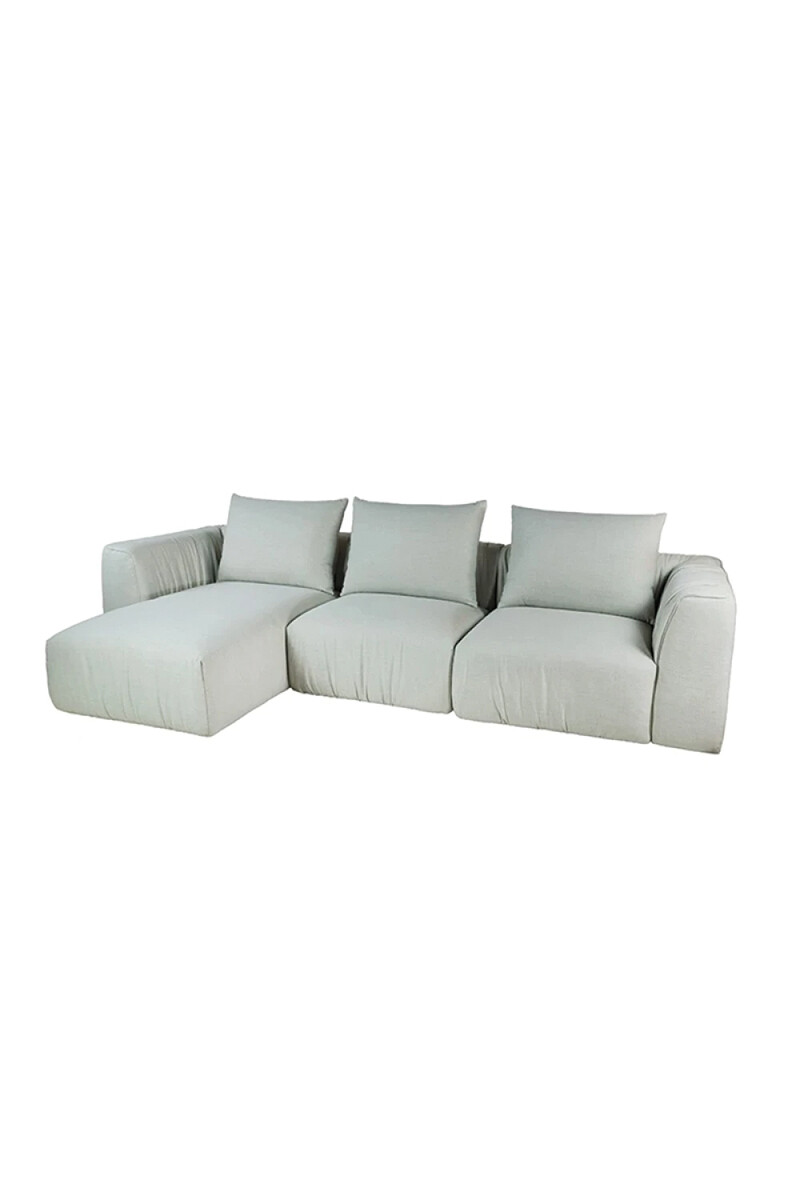 CORSO SOFA CORSO CHAISE LONGUE IZQUIERDO 296X105X80CM TELA GRIS CLARO