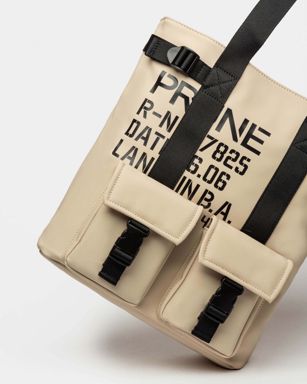 Bolso Daily en efecto cuero rubber Taupe