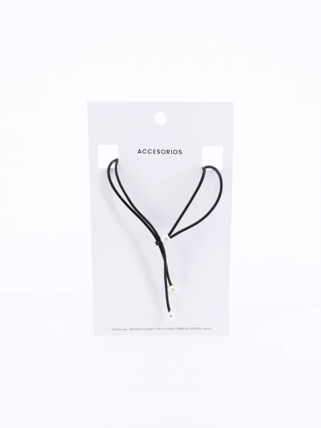 CHOCKER TIENTO PLATEADO