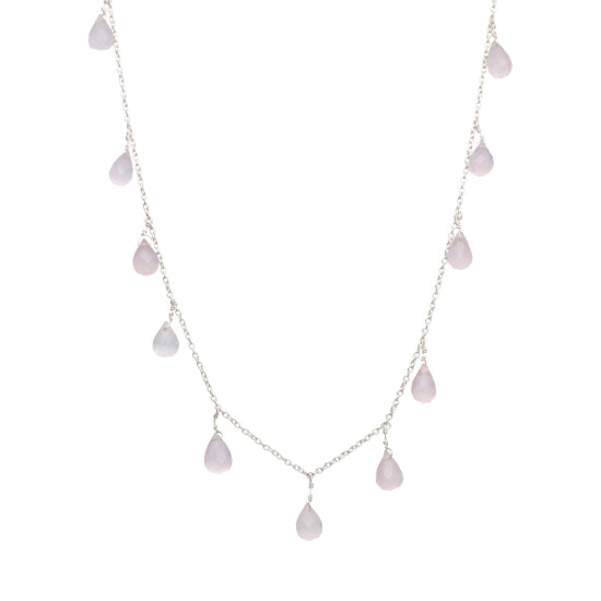 Collar Cadena Karvik Cuarzo Rosado Plata 925 0