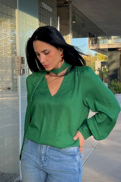 Blusa Lorena manga larga Verde
