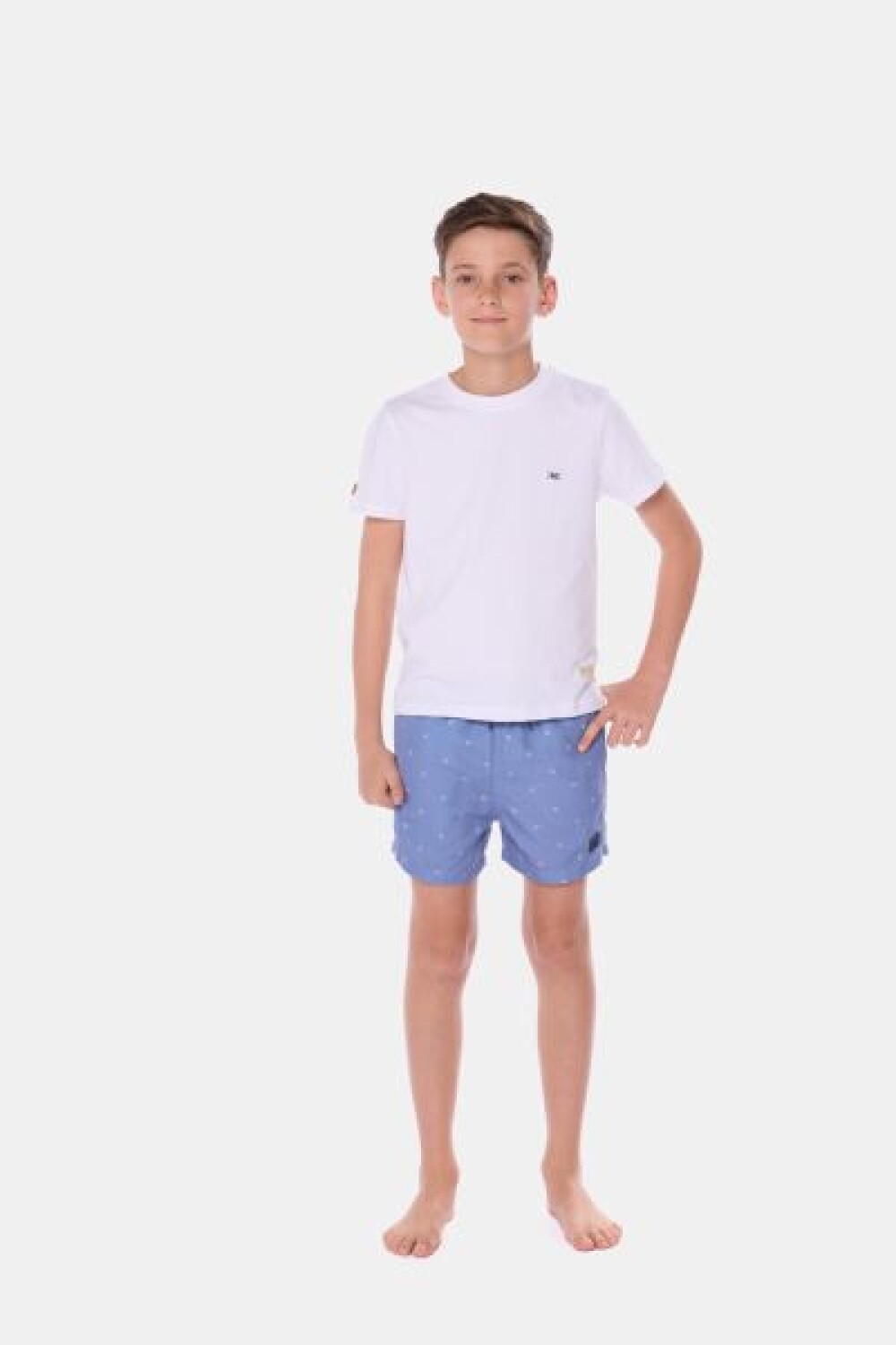 SHORT DE BAÑO ESTAMPADO Azul