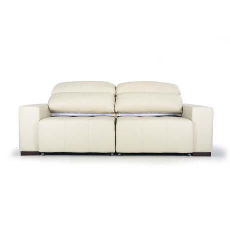 Sofá Madi Reclinable - Cuero Básico - 2 cuerpos Arena
