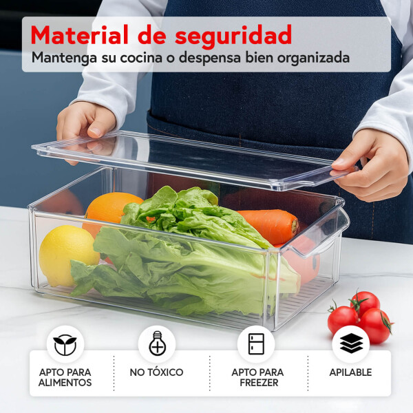 Juego de 7 Contenedores Recipientes Con Tapa Tarros Apilables Organizador IMBACK Blanco Juego de 7 Contenedores Recipientes Con Tapa Tarros Apilables Organizador IMBACK Blanco