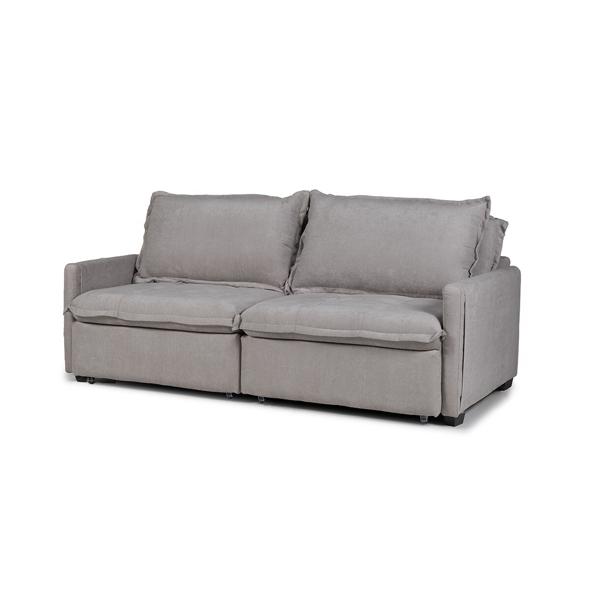 Sofá Cama Oliver - Tela Microfibra - 12074 (Ceniza) 
