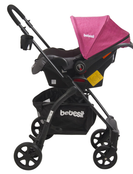Coche de bebé + silla para auto Bebesit Travel System Alfa Rosa