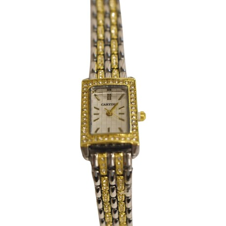 Reloj Pulsera para Mujer Diseño Clásico Elegante con Brillos Dorado