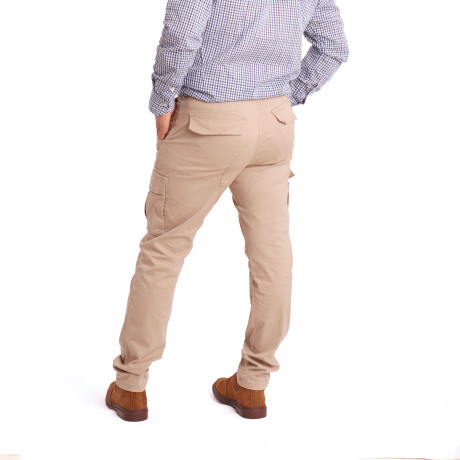 Pantalón Cargo de Hombre con Spandex Beige