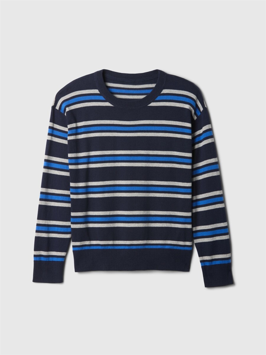 Buzo Intarsia Niño - Tapestry Navy 