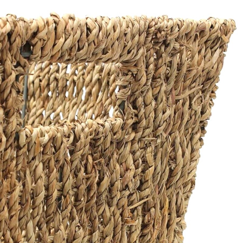 Cesta rectangular algas marinas con manijas Cesta rectangular algas marinas con manijas