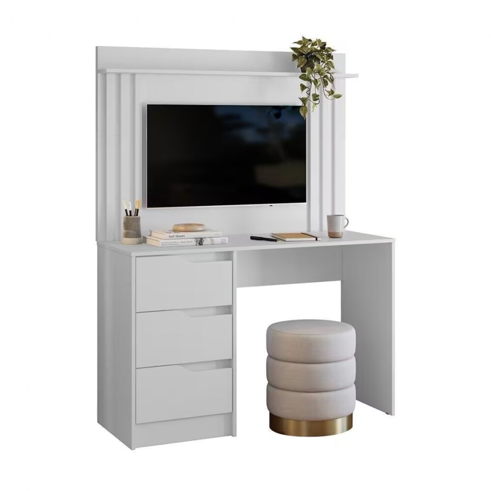 Escritorio 3 Cajones con panel para TV - Infinite Escritorio 3 Cajones con panel para TV - Infinite