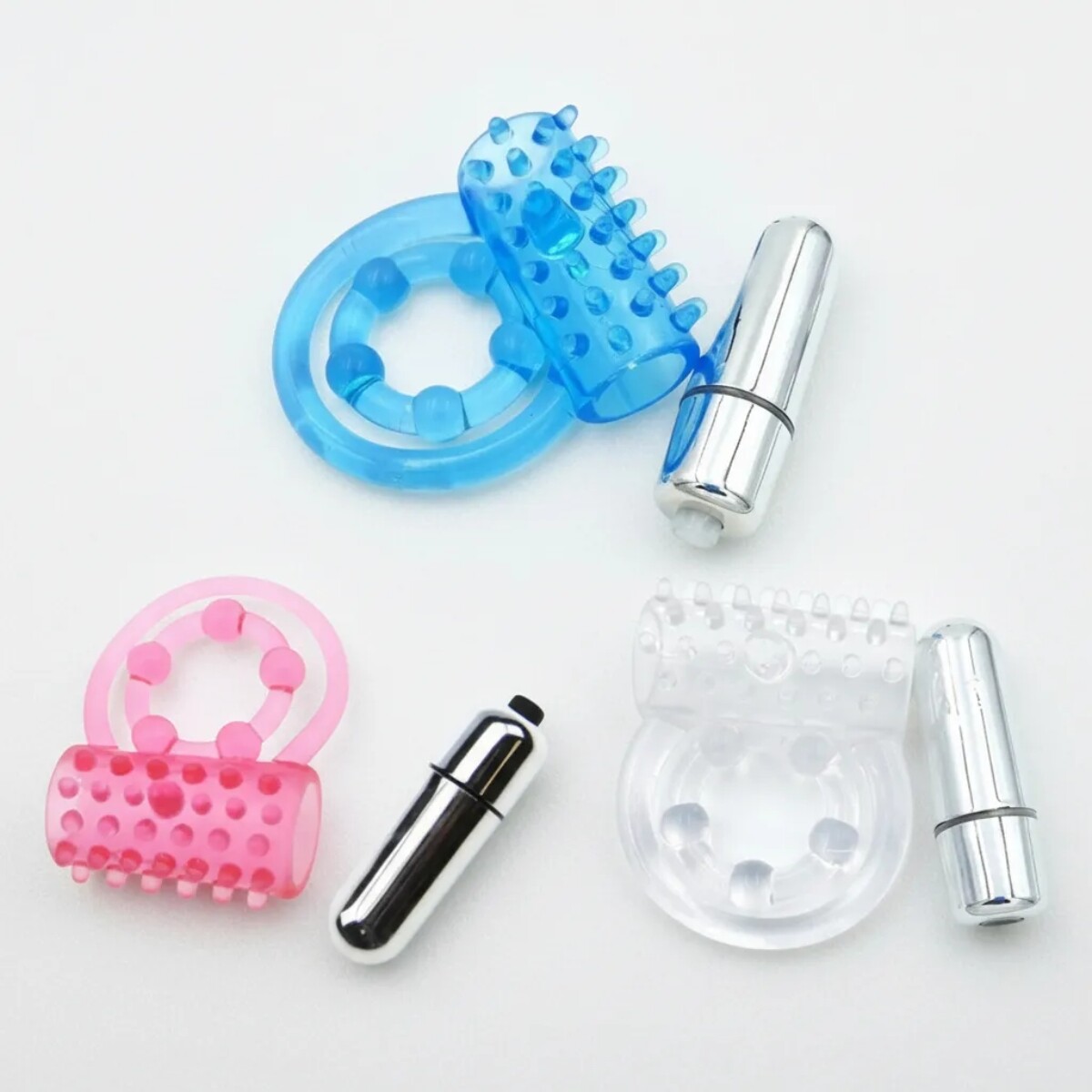 Anillo Peneano Doble Con Vibración - Colores Variados 