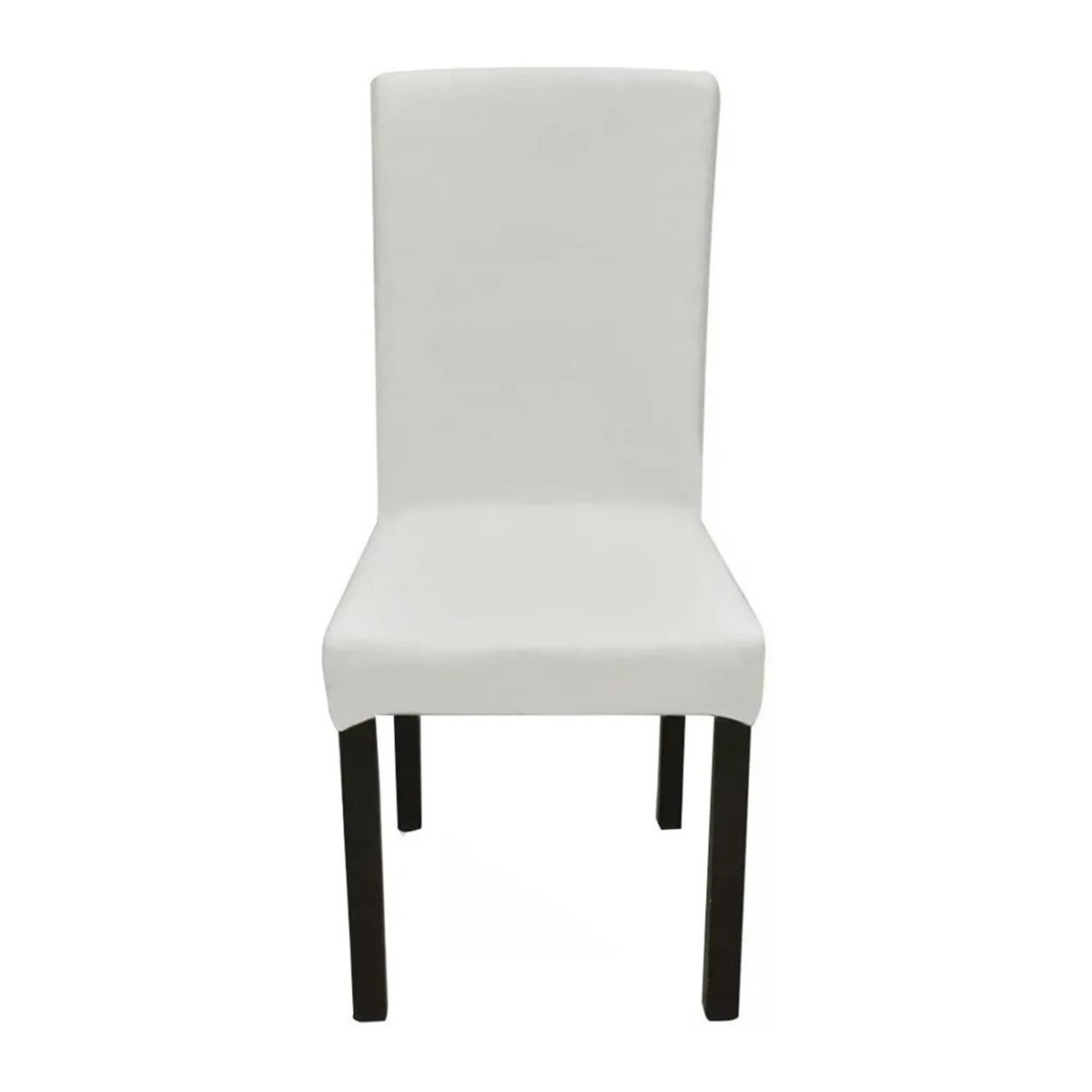 Funda Para Silla Comedor Cubre Asiento Elastizada Y Lavable - Variante Color Blanco 