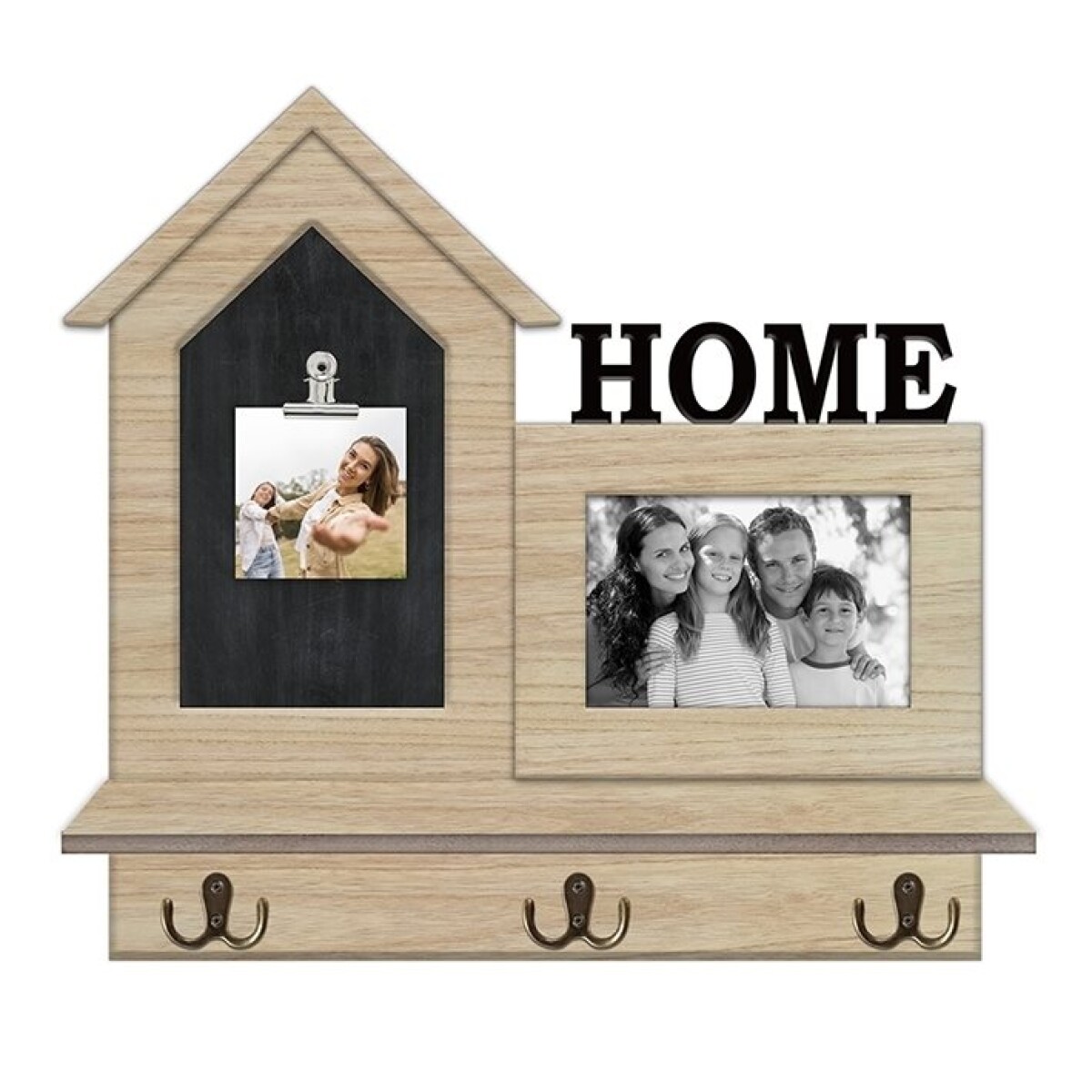 PORTARRETRATOS CON 3 COLGADORES FORMA HOME 39X39X9 CM 