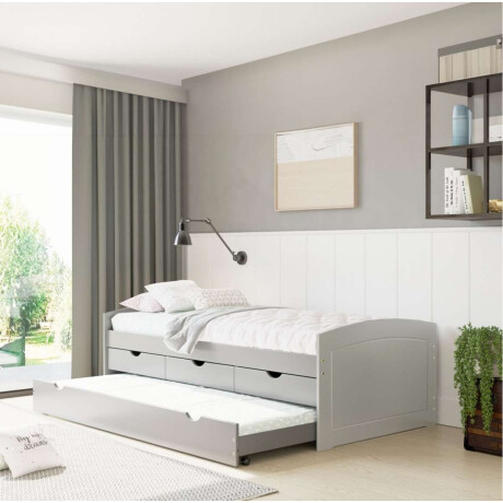 Cama Marinera 1 Plaza Con Cajones Ulli Gris