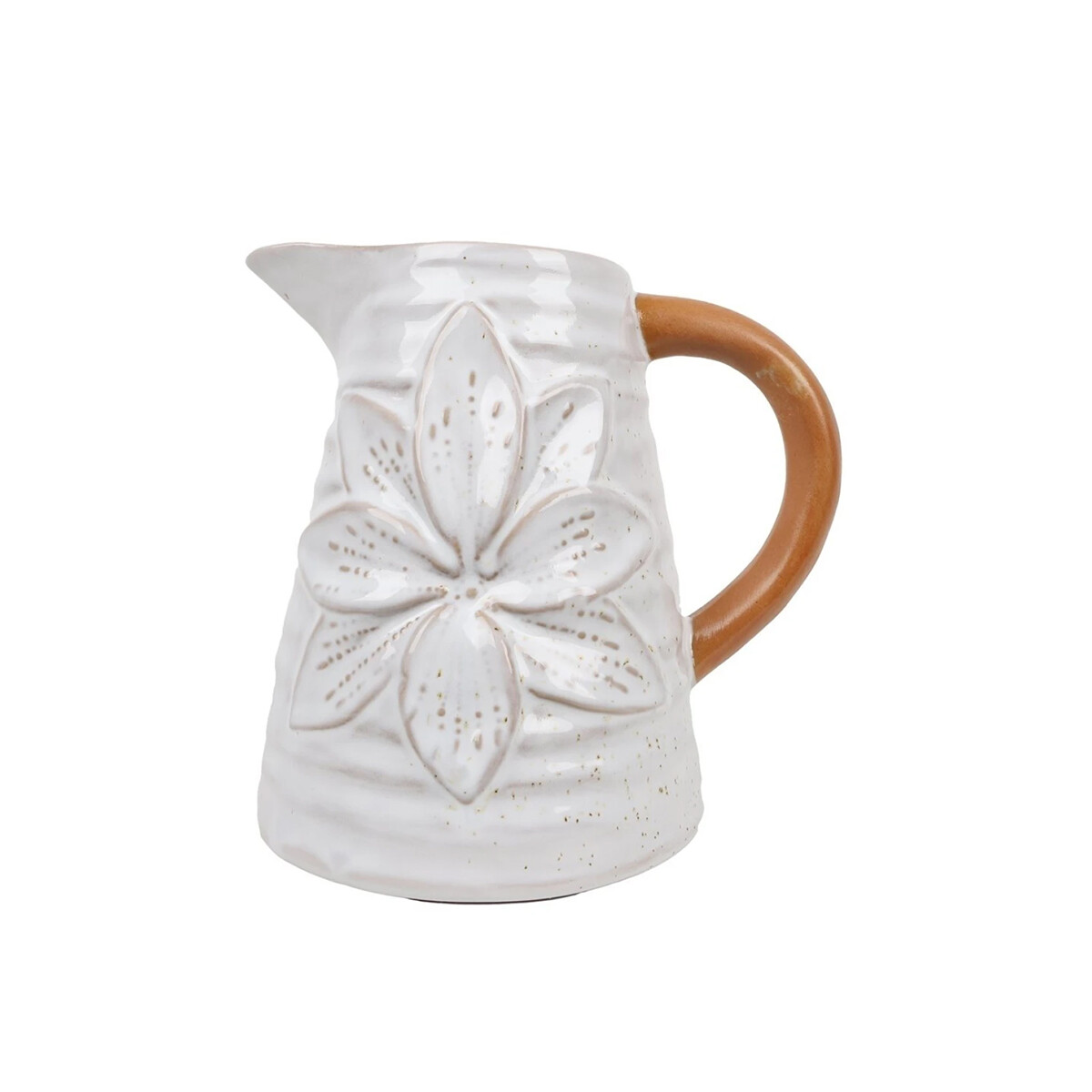 FLORERO JARRITA 15.5x12x15CM CERAMICA NATURAL 