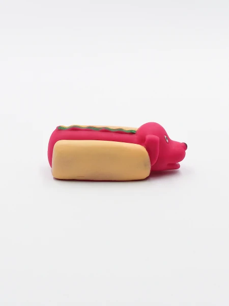 JUGUETE PARA MASCOTAS HOTDOG ROJO