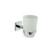 Porta Vaso Vidrio Metal Manchester Cromo Brillante