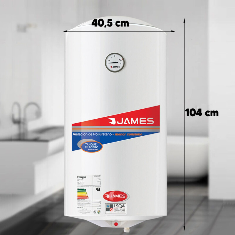 Calefon Termotanque 80lts James Acero Color Blanco Calefon Termotanque 80lts James Acero Color Blanco