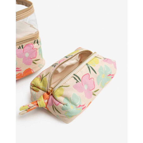 Porta Cosméticos Estampado Flores