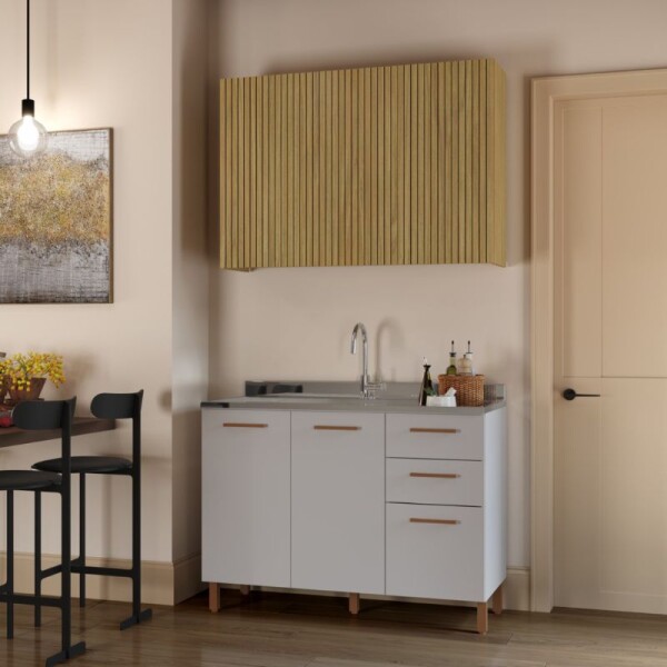 COCINA MODULADA 1.20 MT LOURO FREIJO / CINZA - SARDENHA COCINA MODULADA 1.20 MT LOURO FREIJO / CINZA - SARDENHA