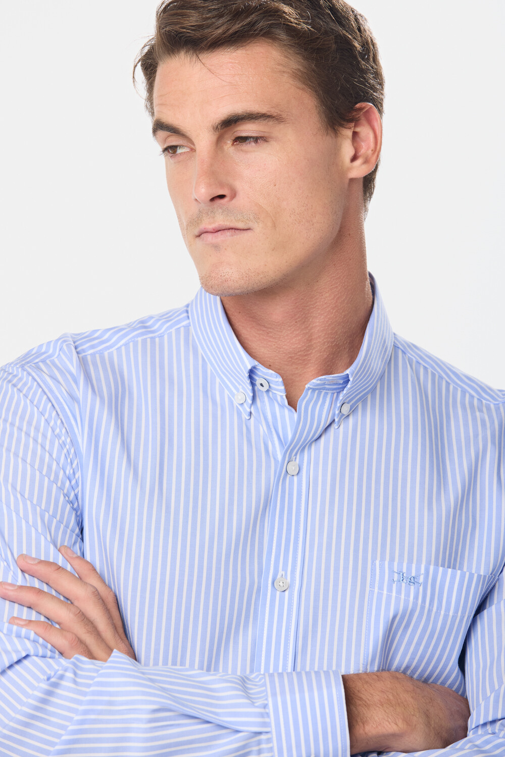 CAMISA RAYADA Azul
