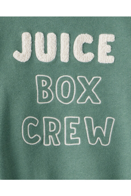 Set dos piezas de algodón, pantalón y buzo estampado Sin color