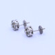 Caravanas oro 18k blanco con brillantes. Caravanas oro 18k blanco con brillantes.