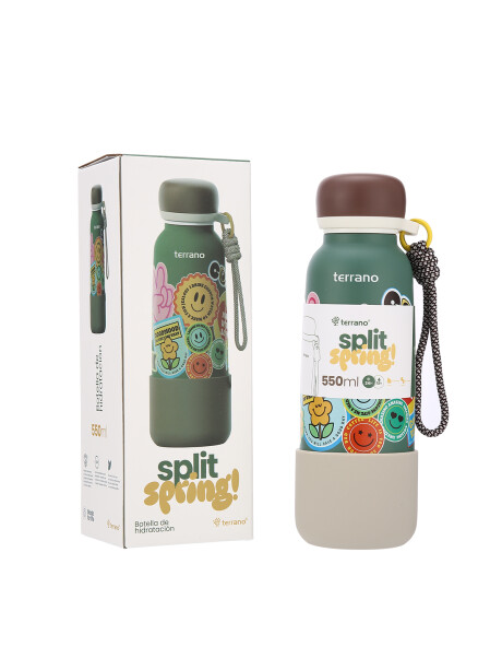 Botella Térmica Infantil Split Spring 550mL. Verde