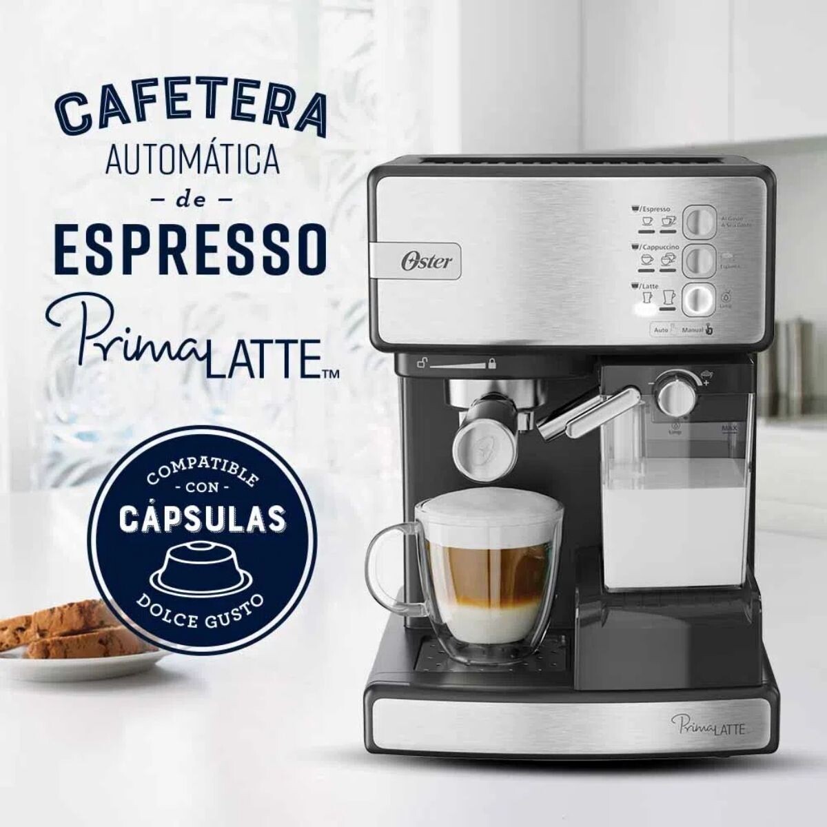 Cafetera Automática De Espresso Oster® Primalatte Os-6603ss 