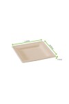 Plato rectangular descartable de fibra 16 x 16 mm - 25 unidades Plato rectangular descartable de fibra 16 x 16 mm - 25 unidades
