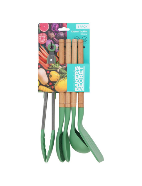 JUEGO 5 PIEZAS UTENSILIOS COCINA VERDE BS JUEGO 5 PIEZAS UTENSILIOS COCINA VERDE BS