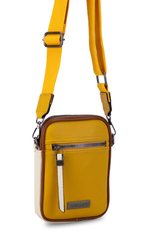 PHONEBAG / PORTA CELULAR GIONA MOSTAZA MANTECA Y HABANO