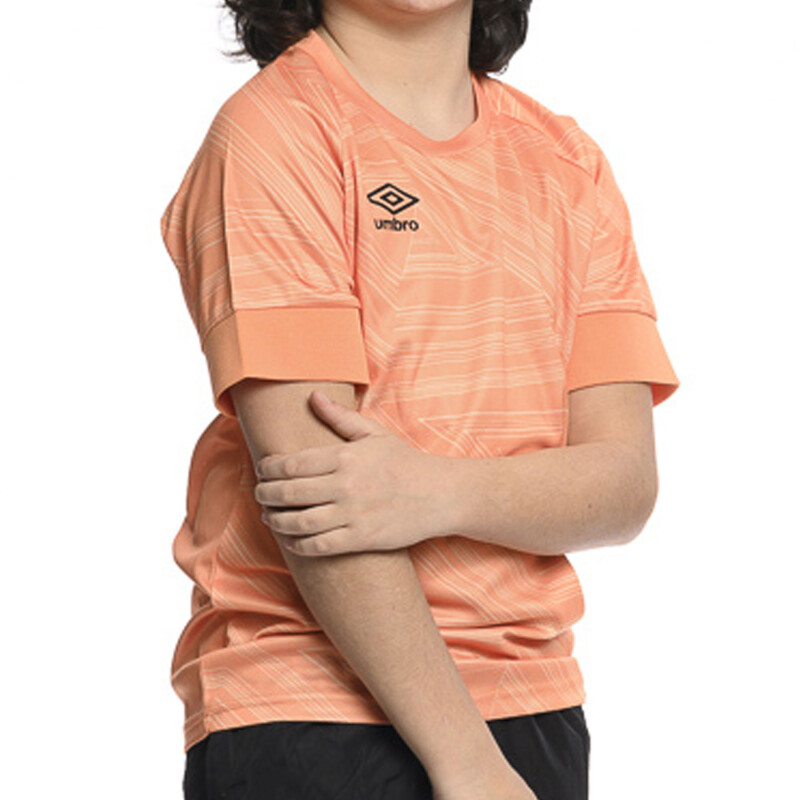 Remera Infantil Umbro Zagz Junior Anaranjado - Blanco - Negro