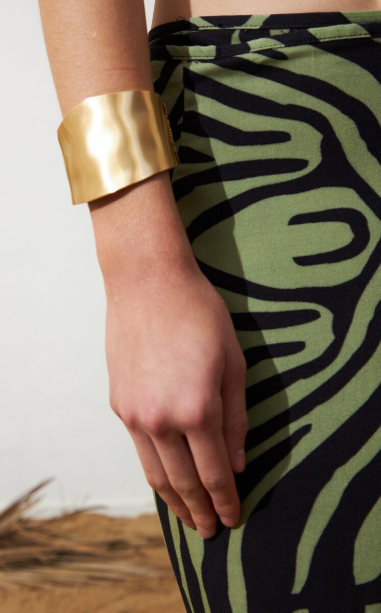 Pulsera cuff texture - dorado 