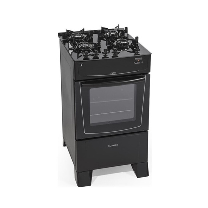 Cocina Gas Mesa Vidrio Templado James C 690 V Negra Color Negro Cocina Gas Mesa Vidrio Templado James C 690 V Negra Color Negro